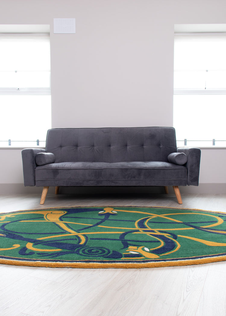 Handmade Wool Area Rugs inspired by Ancient Ireland | Celtic Rug