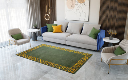 Green Wool Area Rug